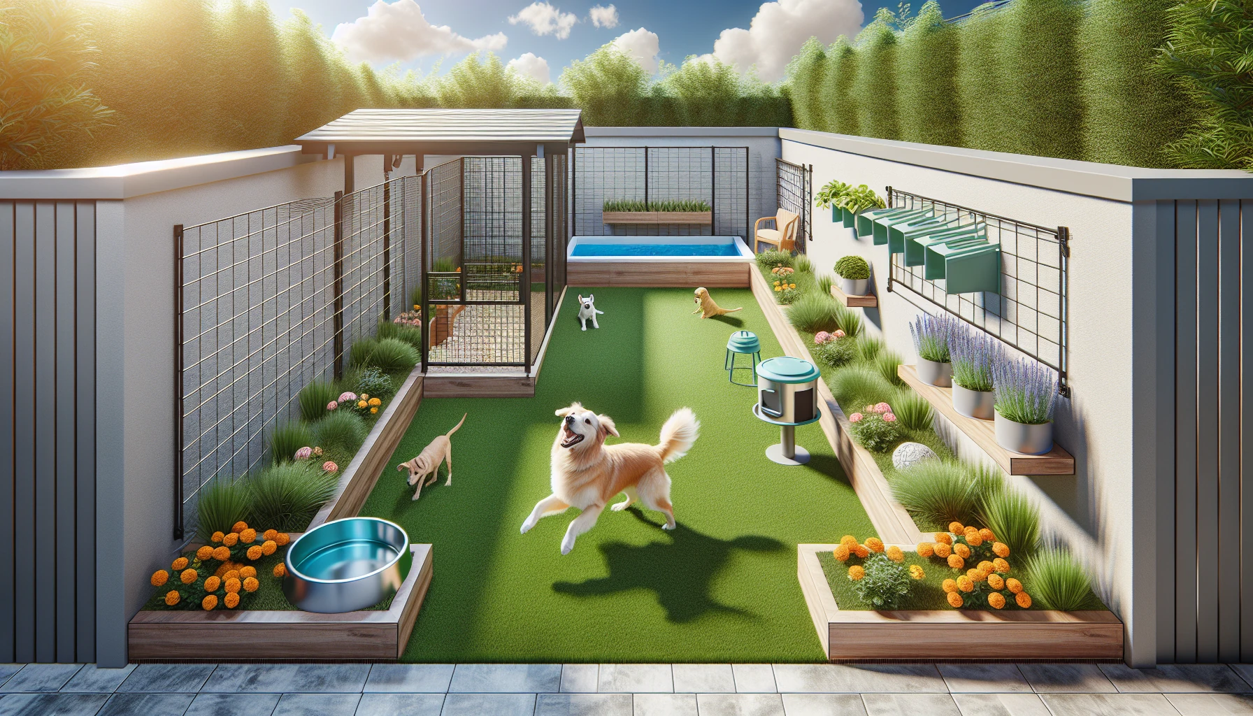 Functional Side Yard Landscaping Ideas-Dog Run Side Yard Design