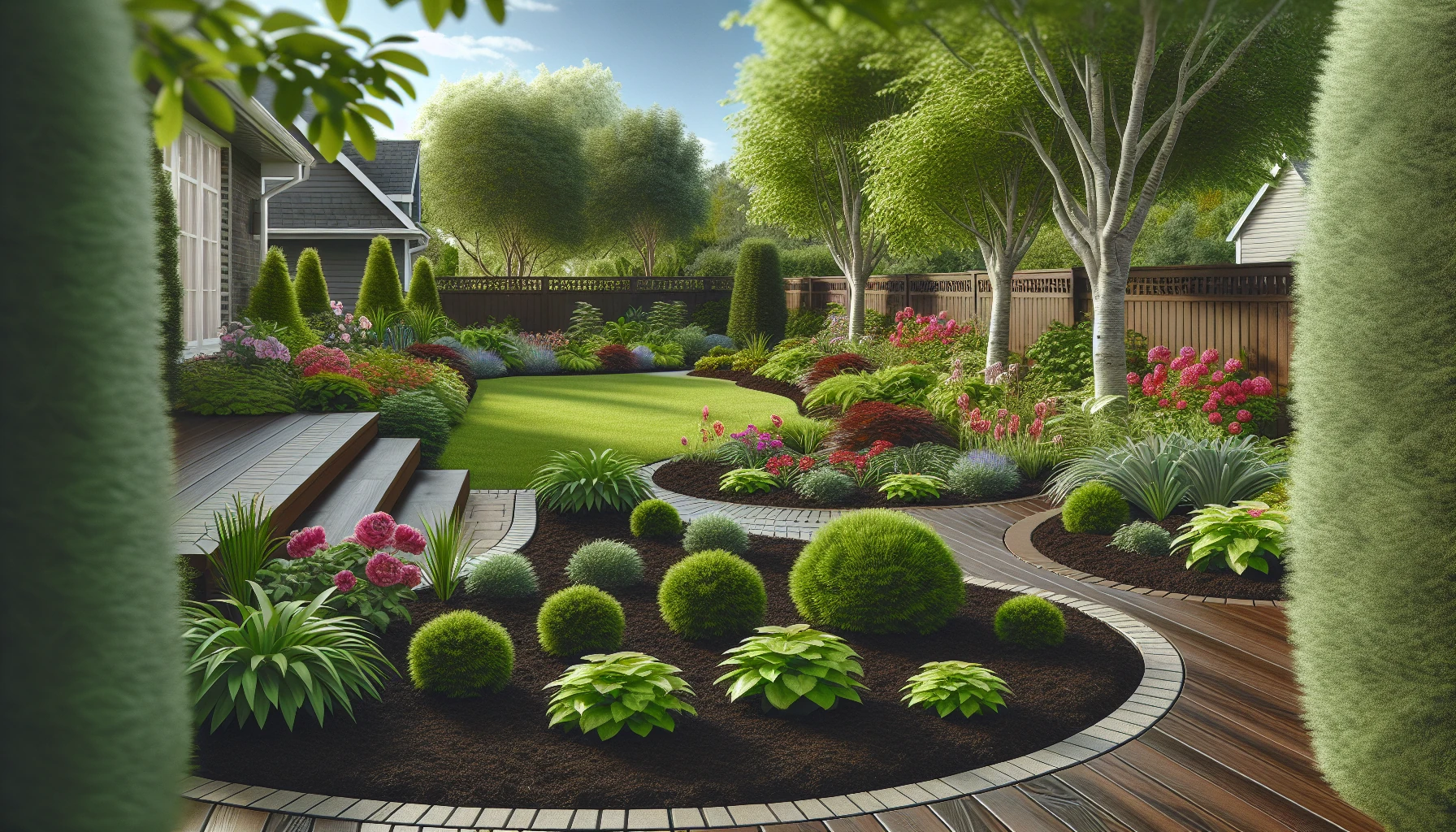 Budget-Friendly Backyard Solutions-Mulch Makeover