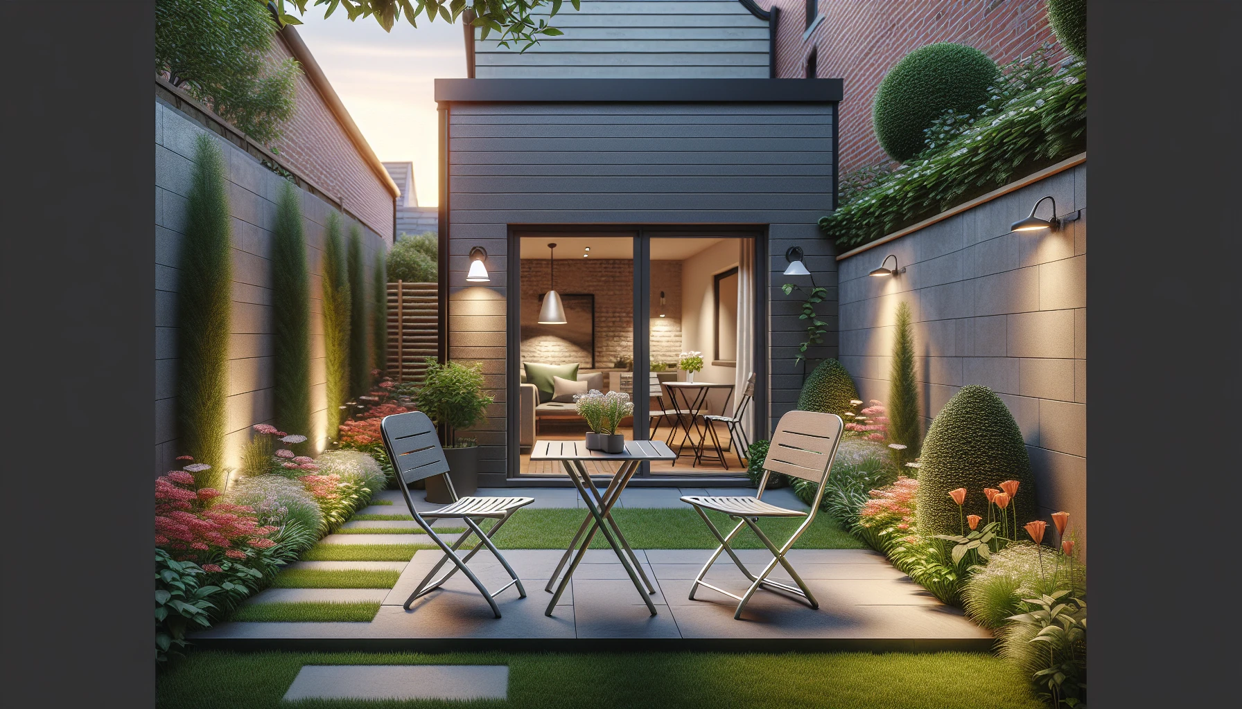 Small Space Backyard Landscaping Ideas-Folding Outdoor Furniture