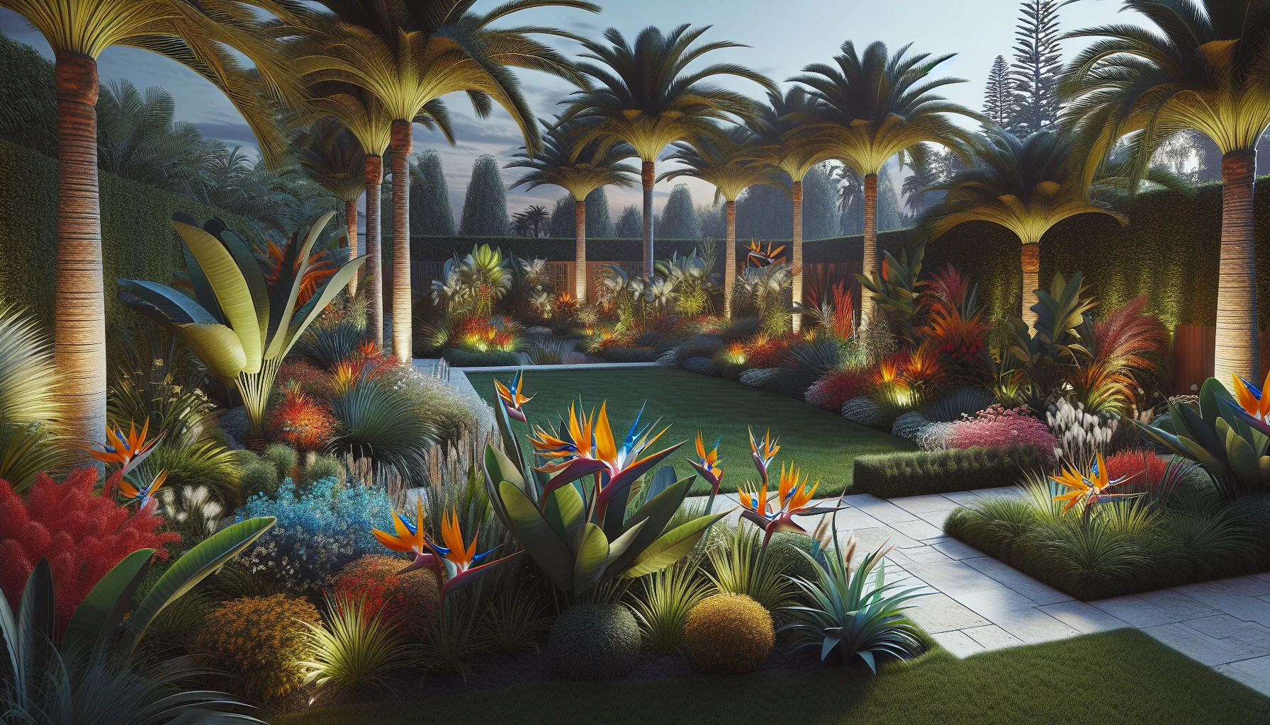 Plant Combinations and Garden Backyard landscaping-Tropical Theme Gardens