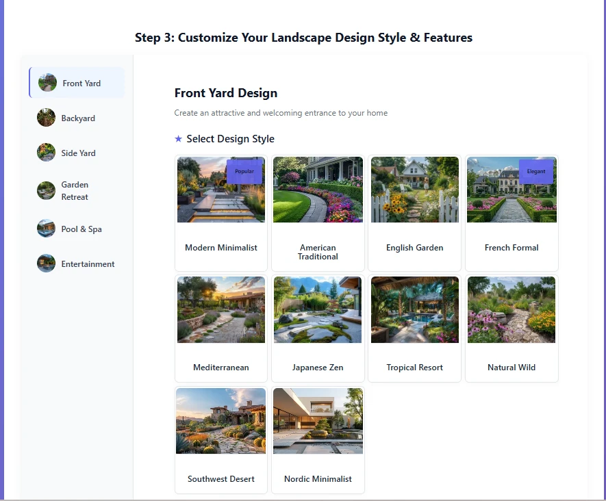 AI Front Yard Lanscape Design