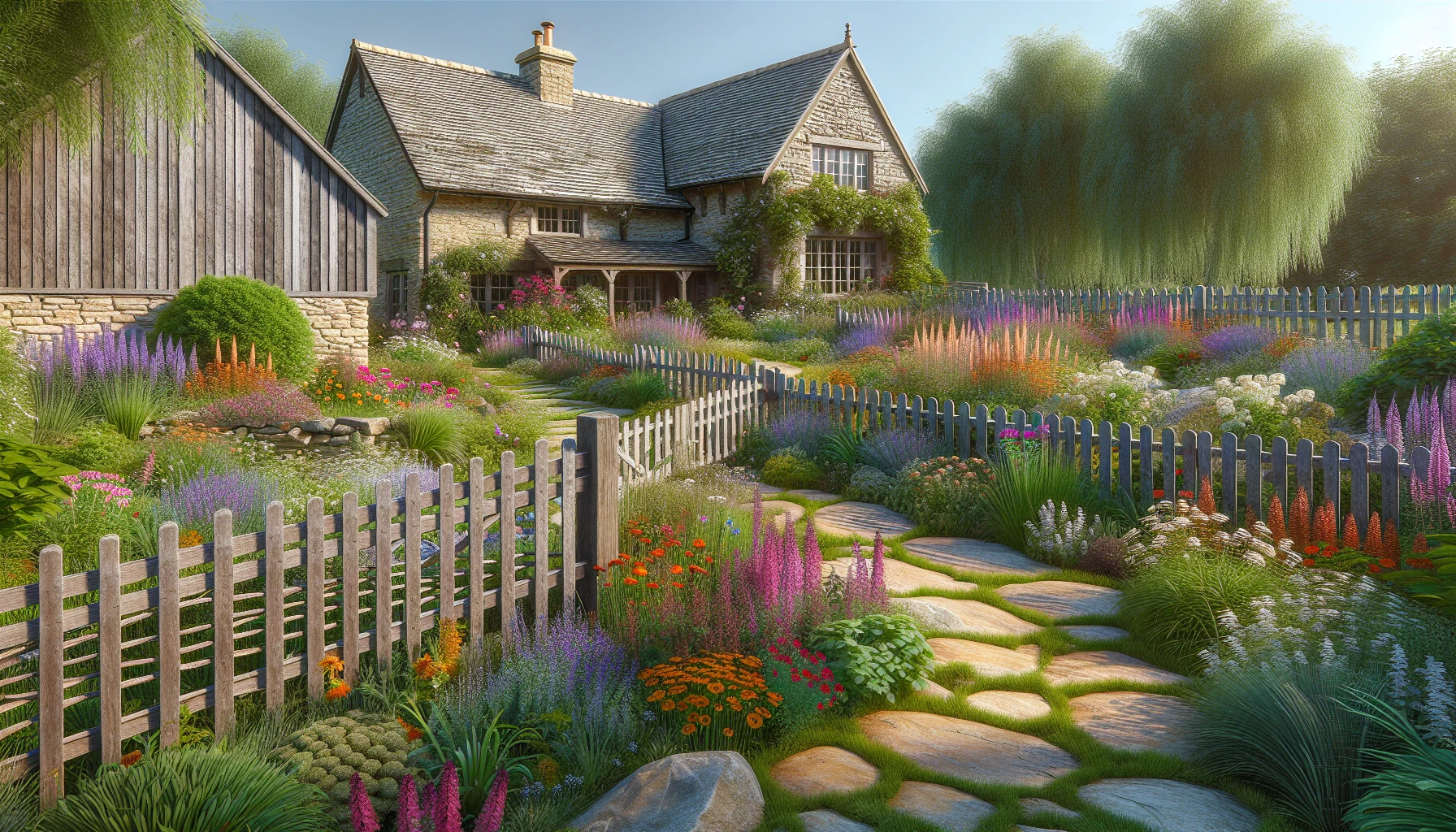 Country & Cottage Front Yard Landscaping