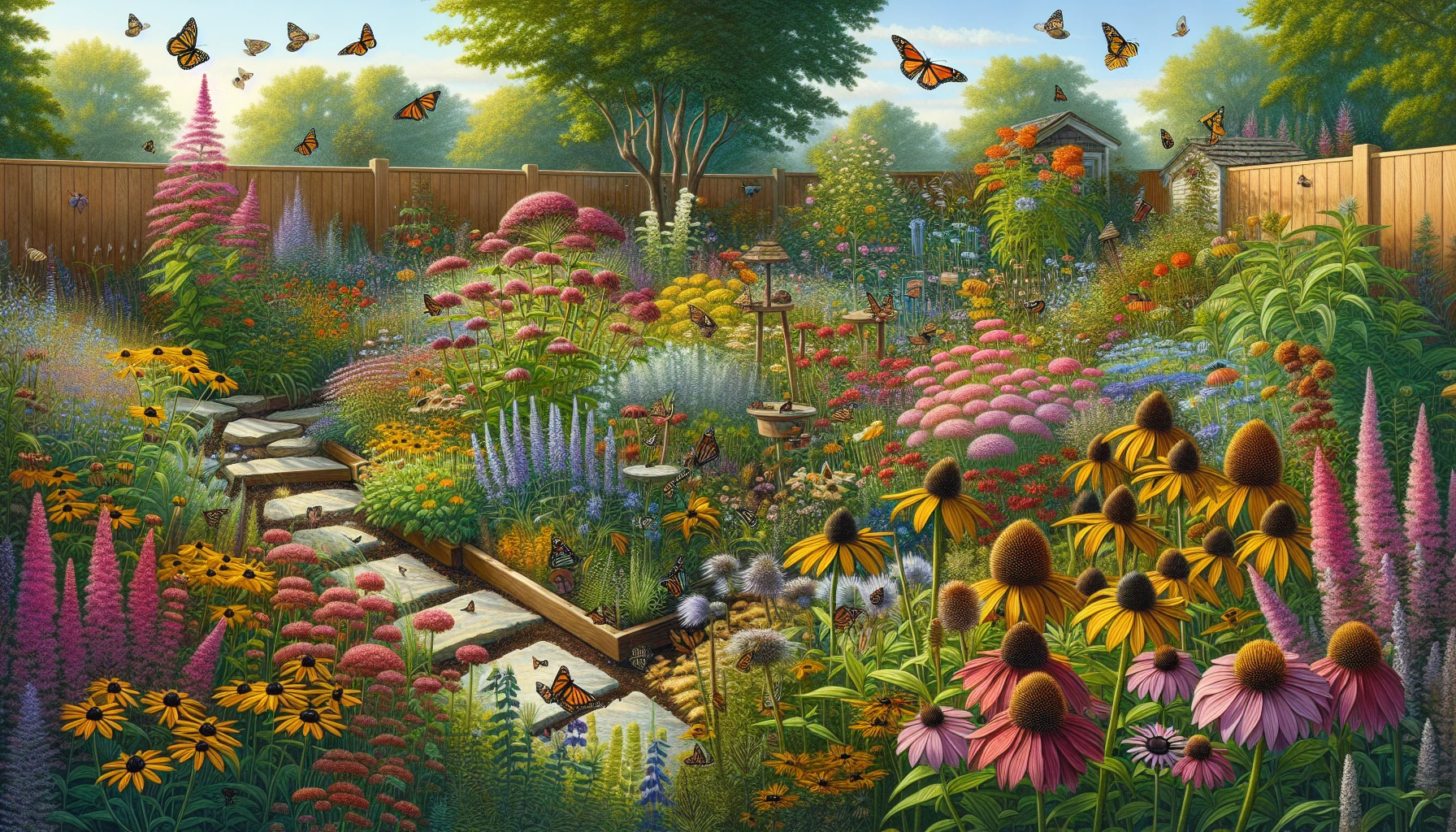 Plant Combinations and Garden Backyard landscaping-Pollinator-Friendly Gardens
