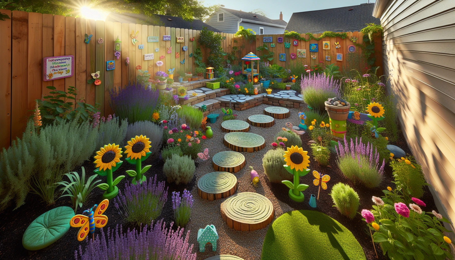 Functional Side Yard Landscaping Ideas-Children's Discovery Side Yard