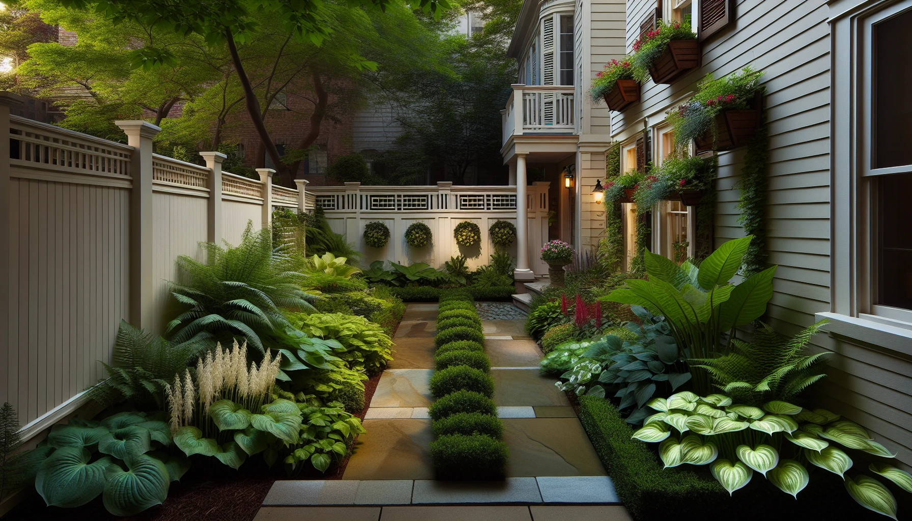 Plant-Focused Side Yard Landscaping Ideas-Shade-Loving Side Yard Garden