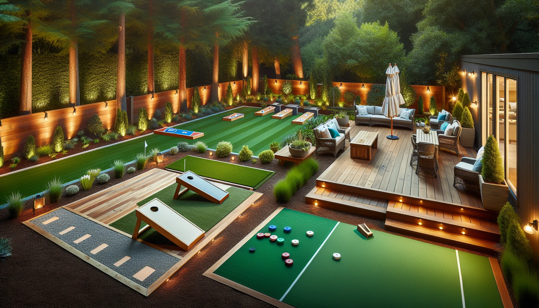 Entertainment and Functional Areas backyard landscaping-Sports and Recreation Zones