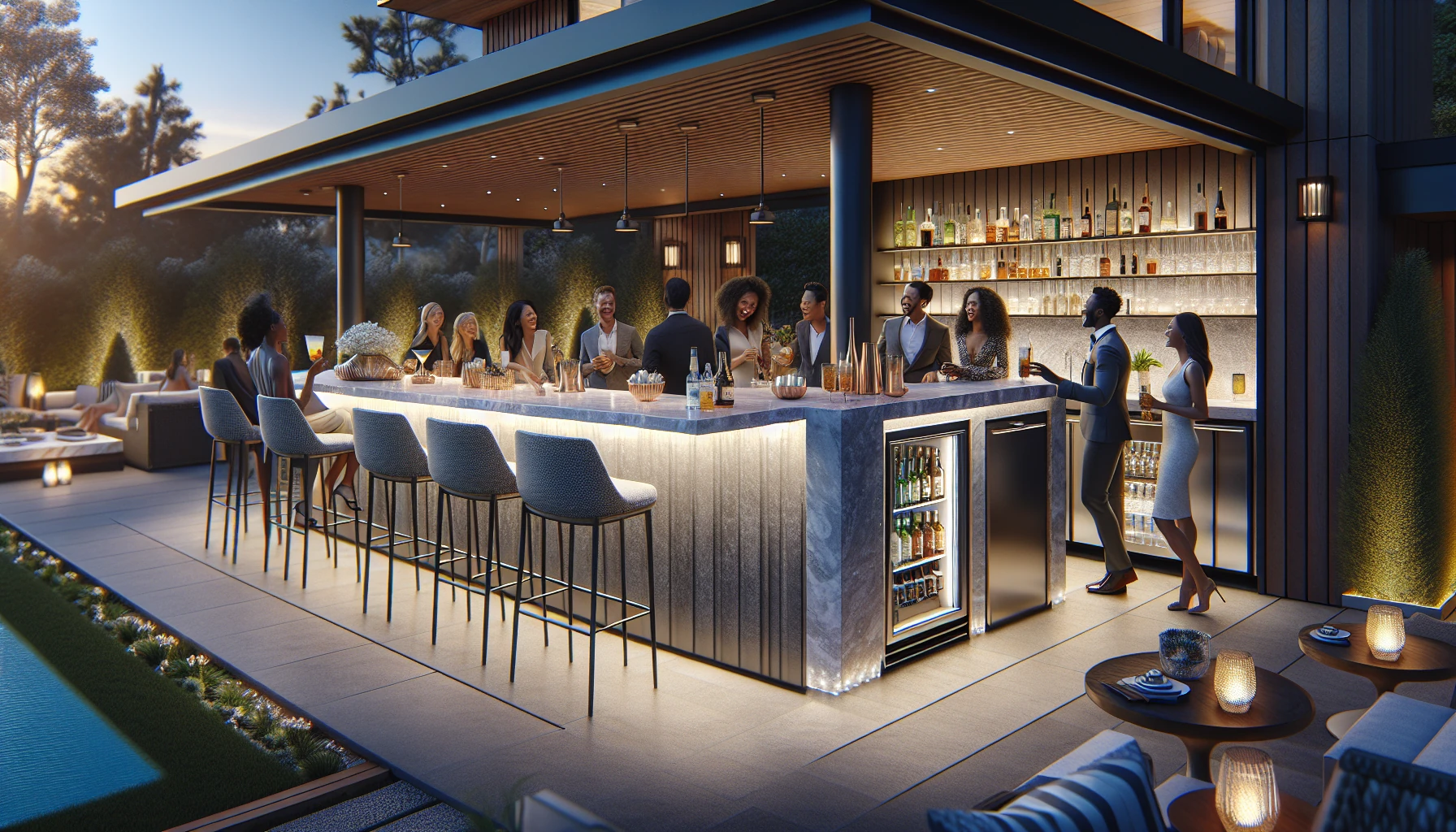 Modern Outdoor Bar Design