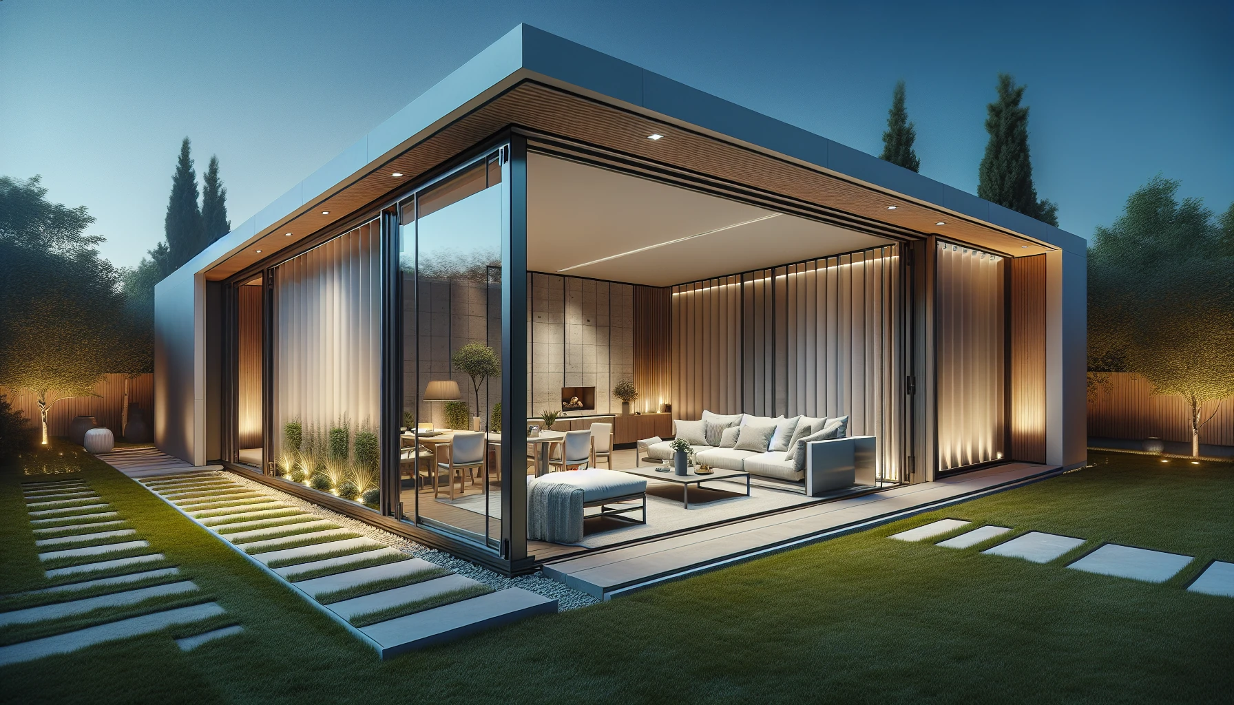 Retractable Glass Panel System