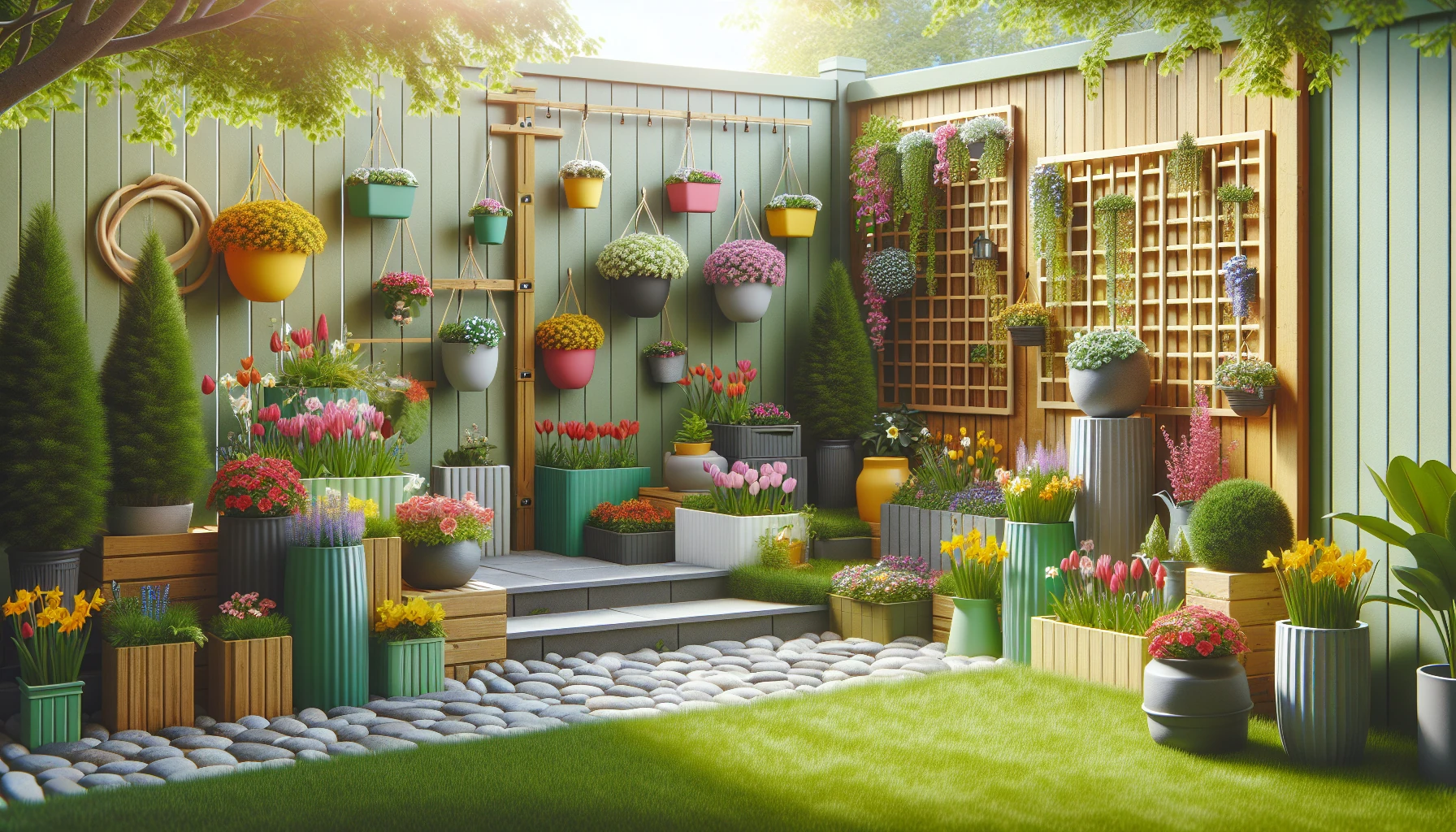 Decorative Side Yard Landscaping Ideas-Seasonal Themed Side Yard