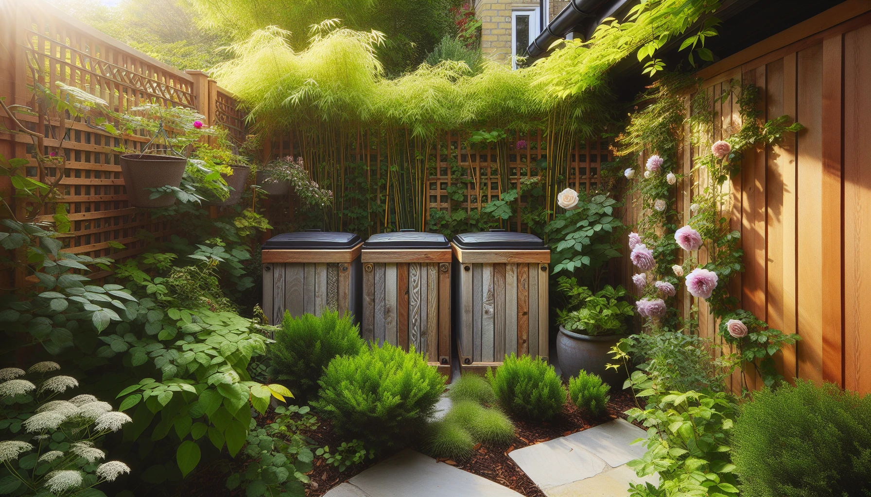Functional Side Yard Landscaping Ideas-Composting Side Yard Corner