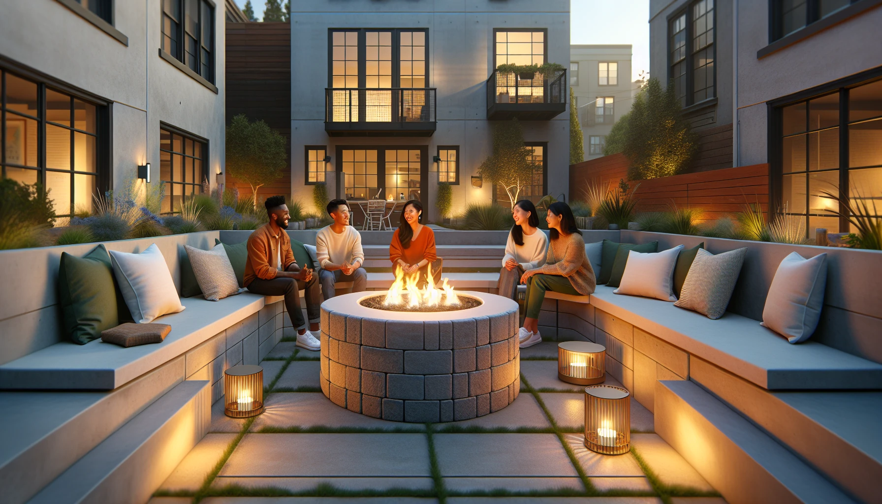 Sunken Fire Pit Lounge