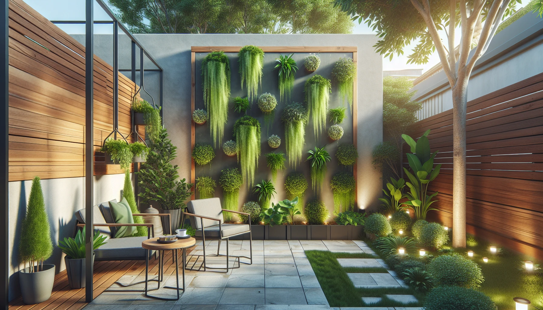 Small Space Backyard Landscaping Ideas-Vertical Garden Walls