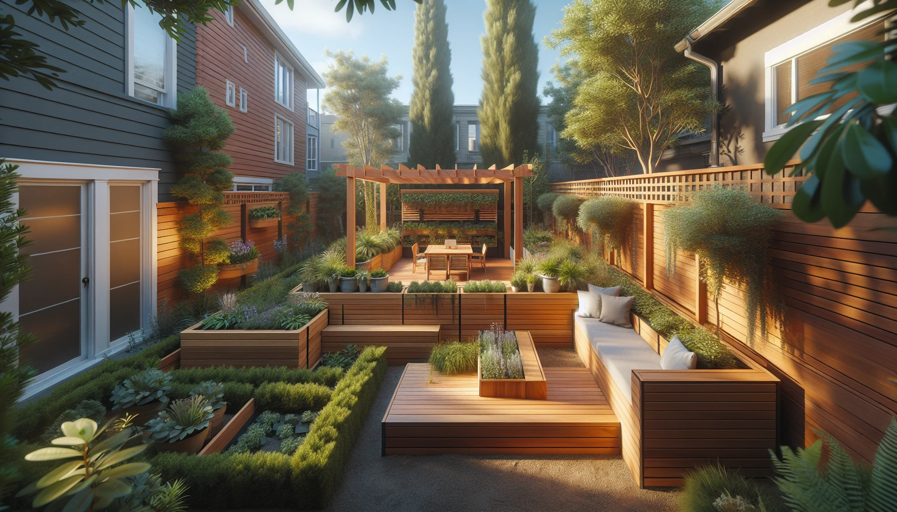 Narrow Backyards landscaping ideas-Wall-Mounted Space Liberation