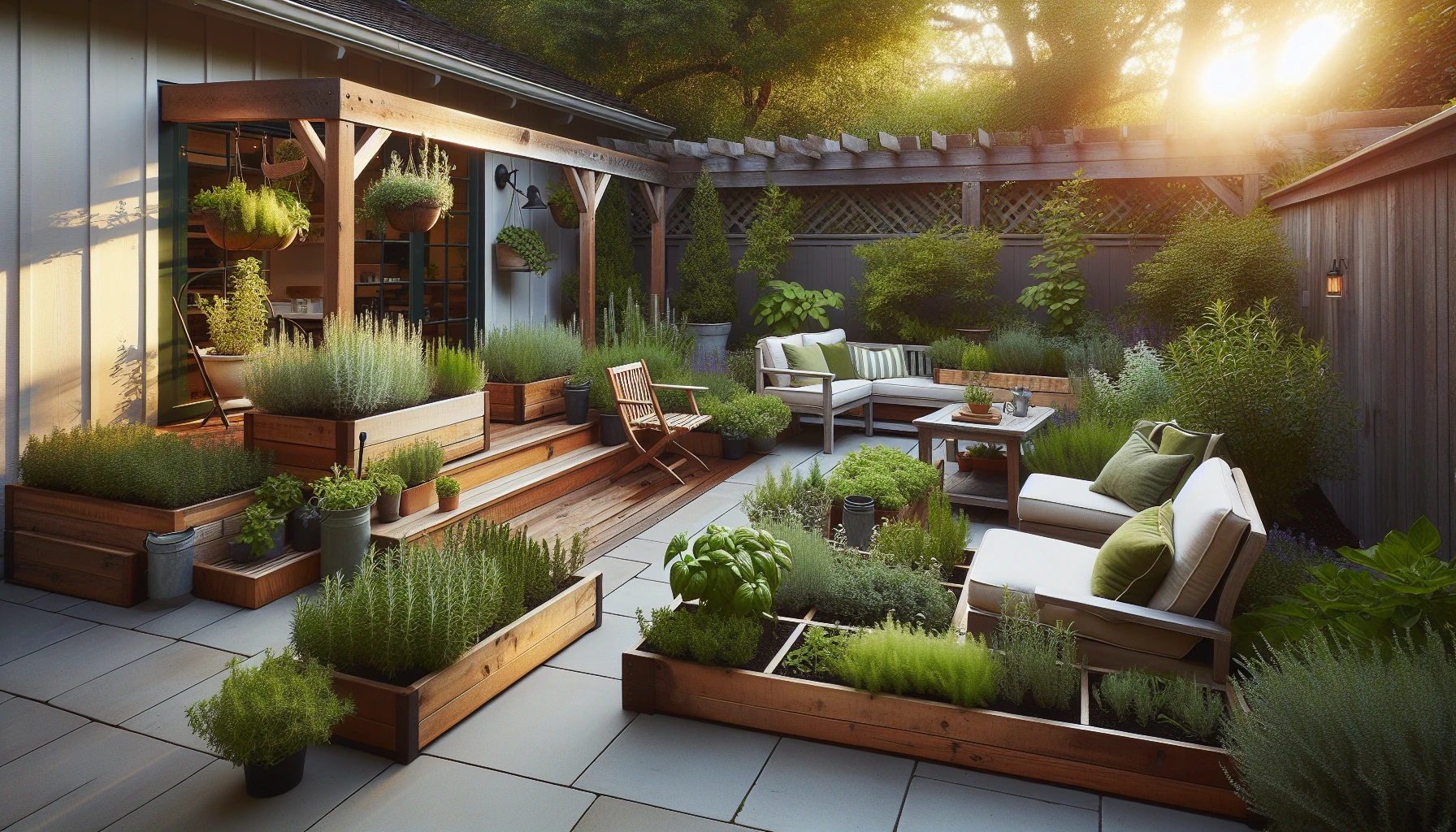 Herb Garden Sitting Area