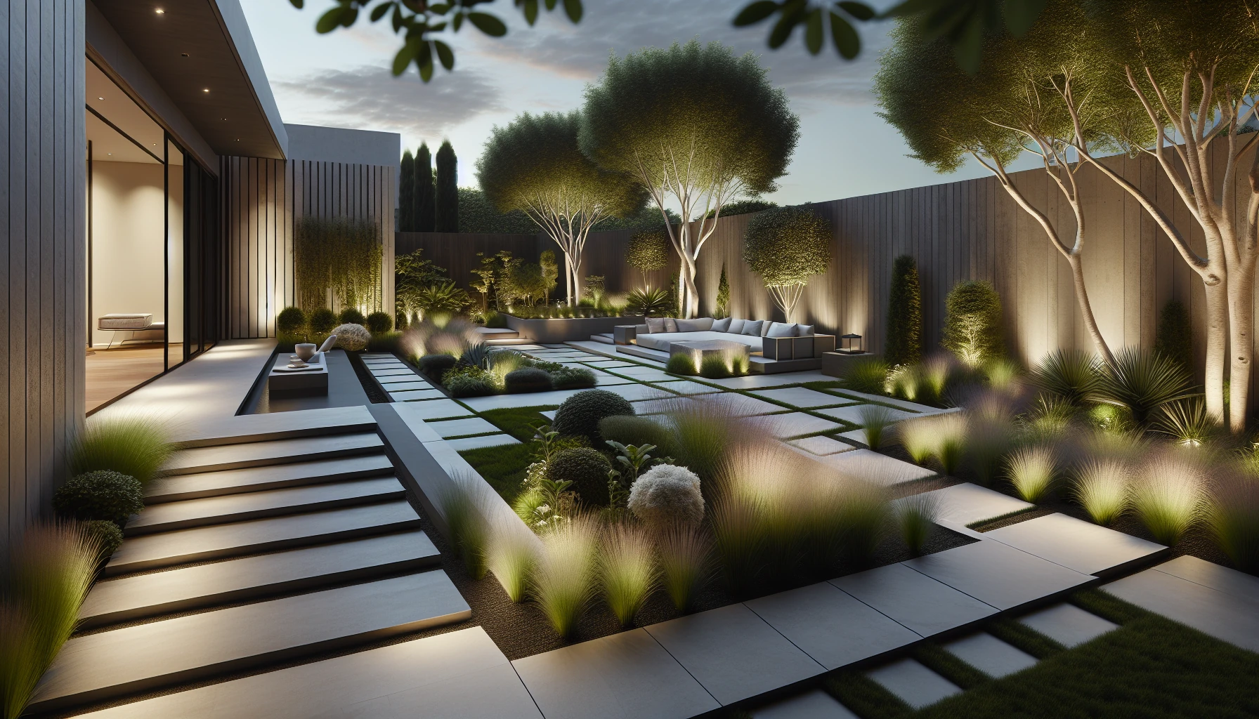 Plant Combinations and Garden Backyard landscaping-Modern Minimalist Plantings