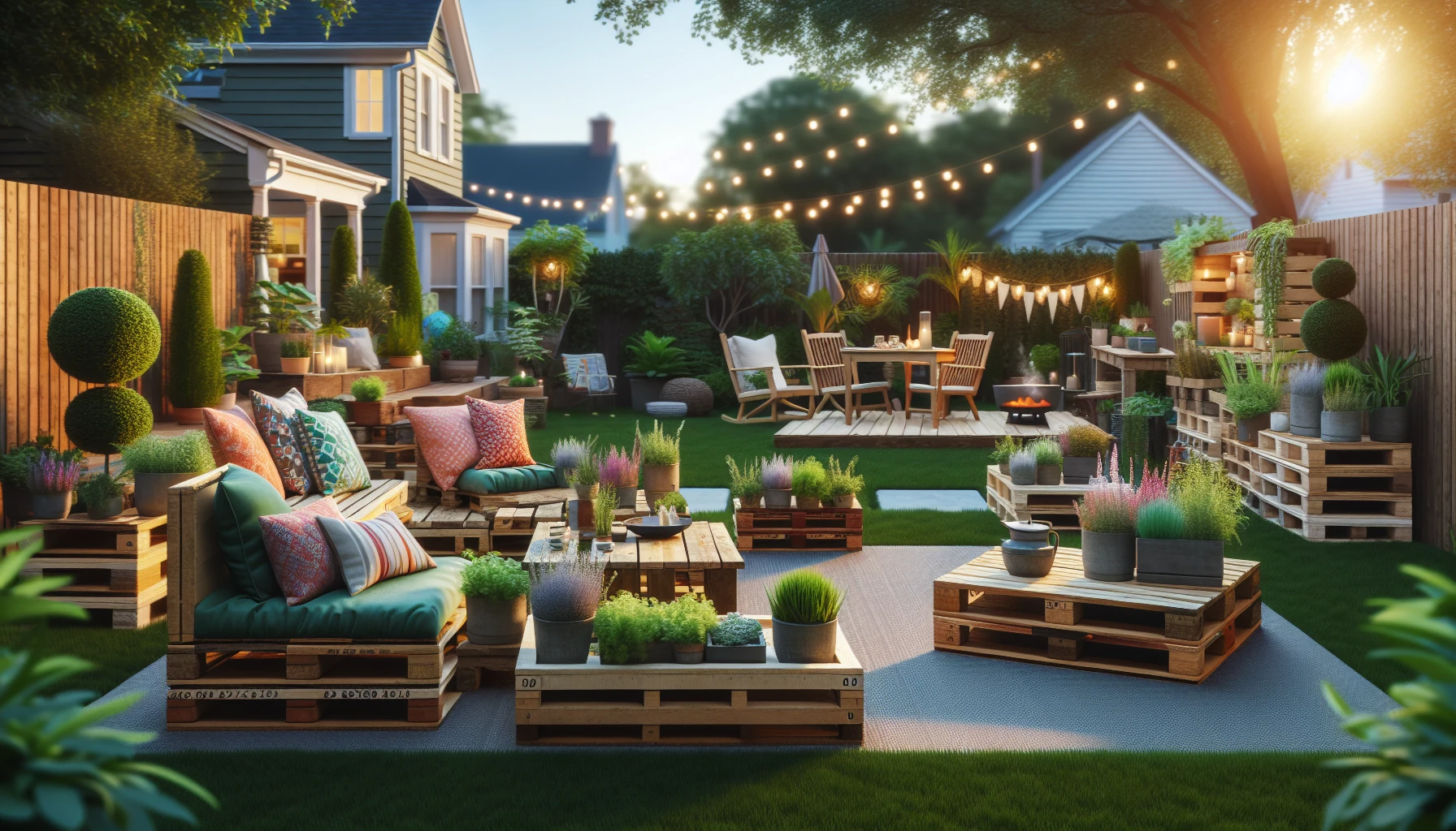 Budget-Friendly Backyard Solutions-DIY Pallet Furniture